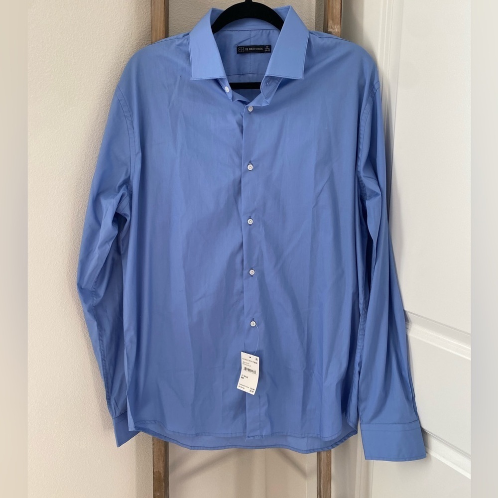 NWT - JB Britches - Men's Blue Dress Shirt